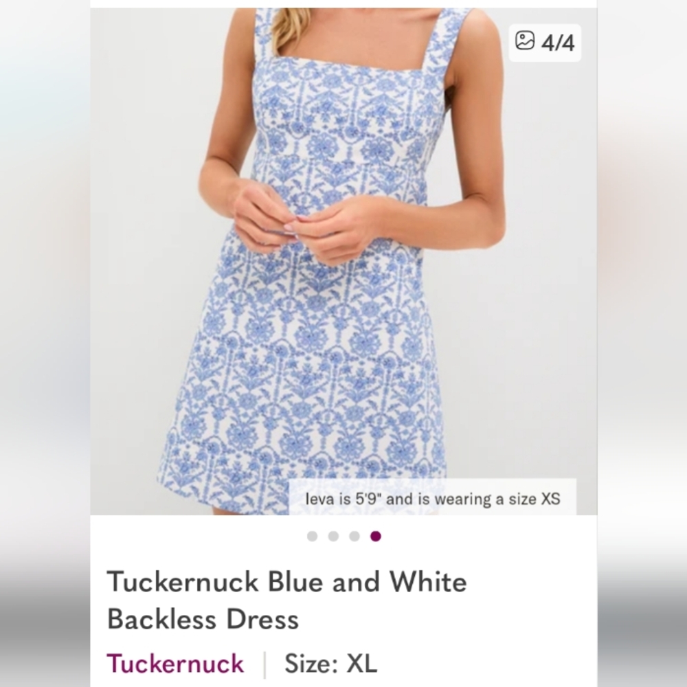 Tuckernuck Blue and White Resorr Dress 2 Sizes Available! MEDIUM and X LARGE